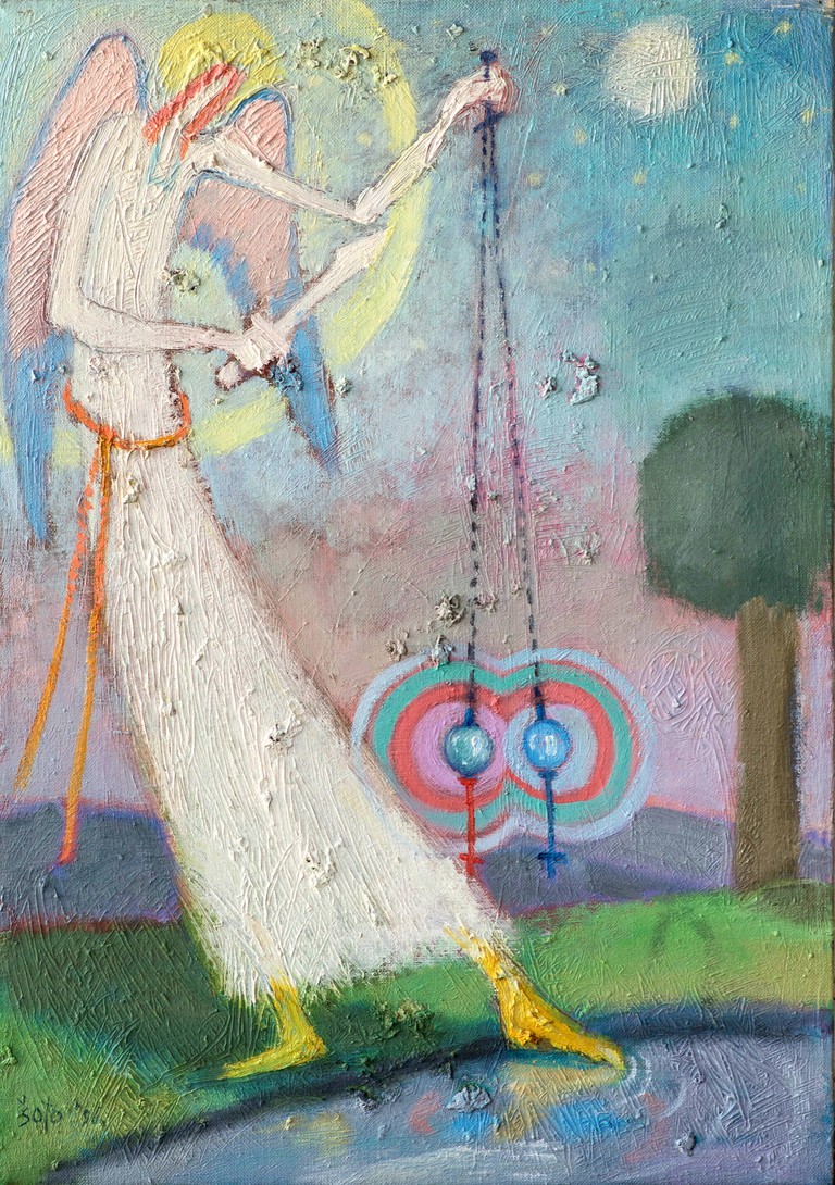 Angel troubled the water - Oil on canvas