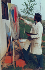 Vladimir Bašić Šoto in his studio