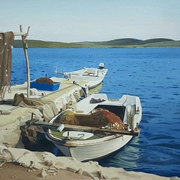 Boat in the small harbor - photo 1