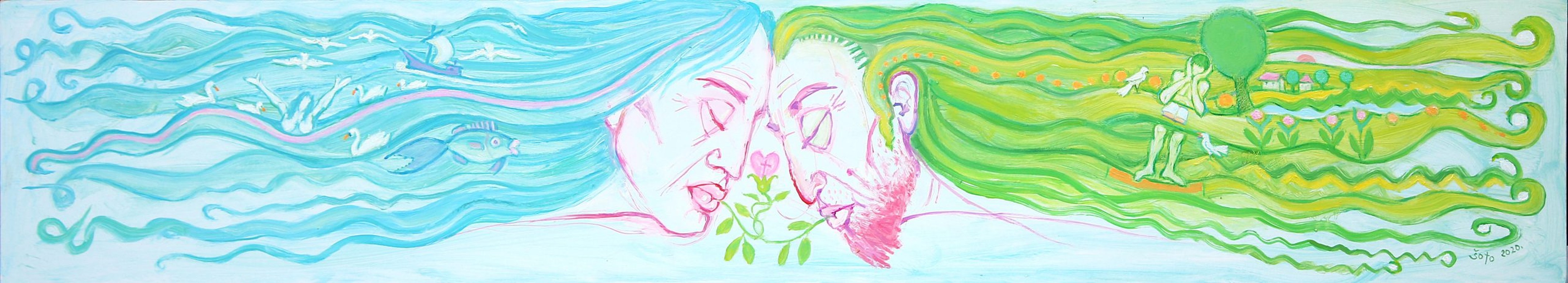 Enamoured - Oil on hardboard