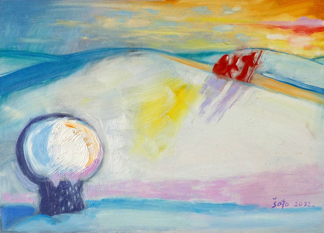 Flight into Egypt - Oil on hardboard