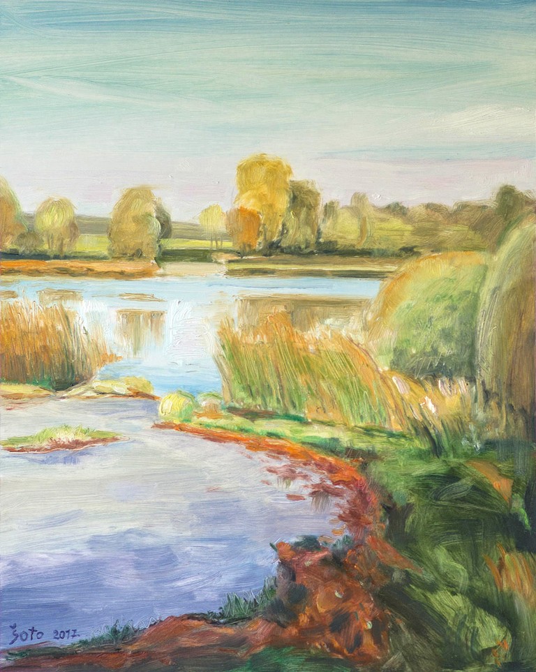 Golden Autumn - Oil on hardboard