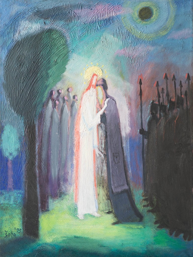 Kiss of Judas - Oil on canvas