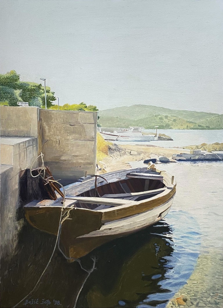 Old boat - Oil on hardboard