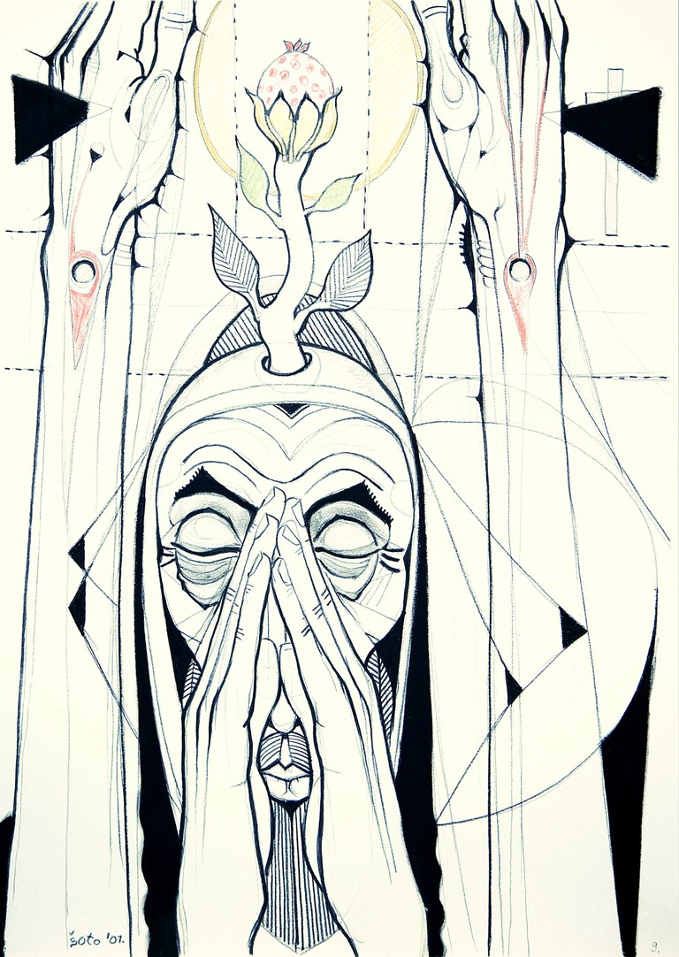 Prayer - Chalk, Pastel