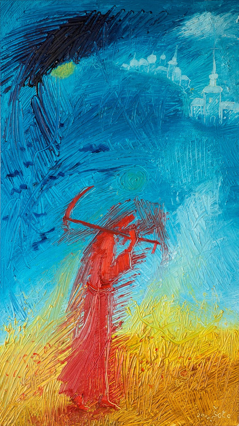 Reaper - Oil on wood