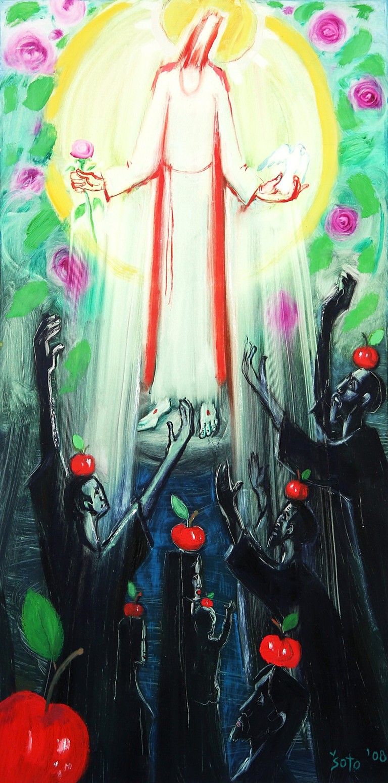 Savior - Oil on hardboard