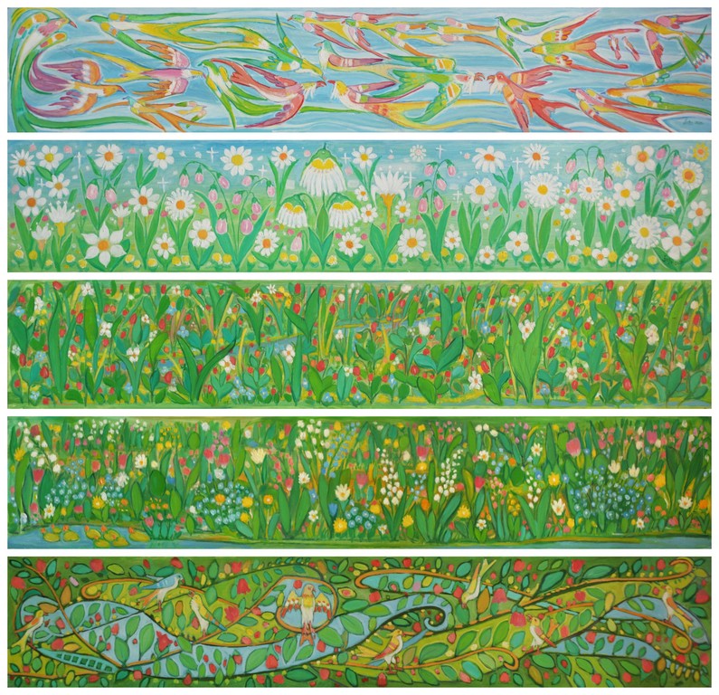 Singing Meadow - Oil on hardboard