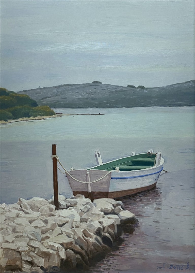Small Boat – Pirovac - Oil on wood