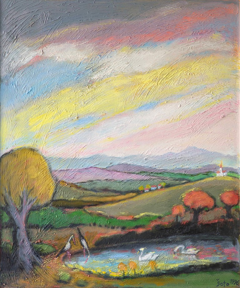 Sorrowful autumn - Oil on canvas