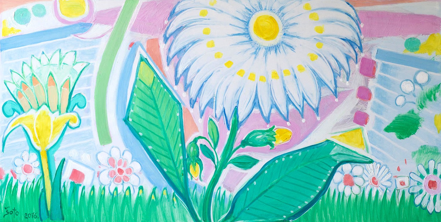 Spring flower - Oil on hardboard