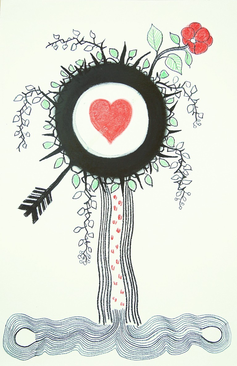 Sprouted rose seed - Chalk, Pastel