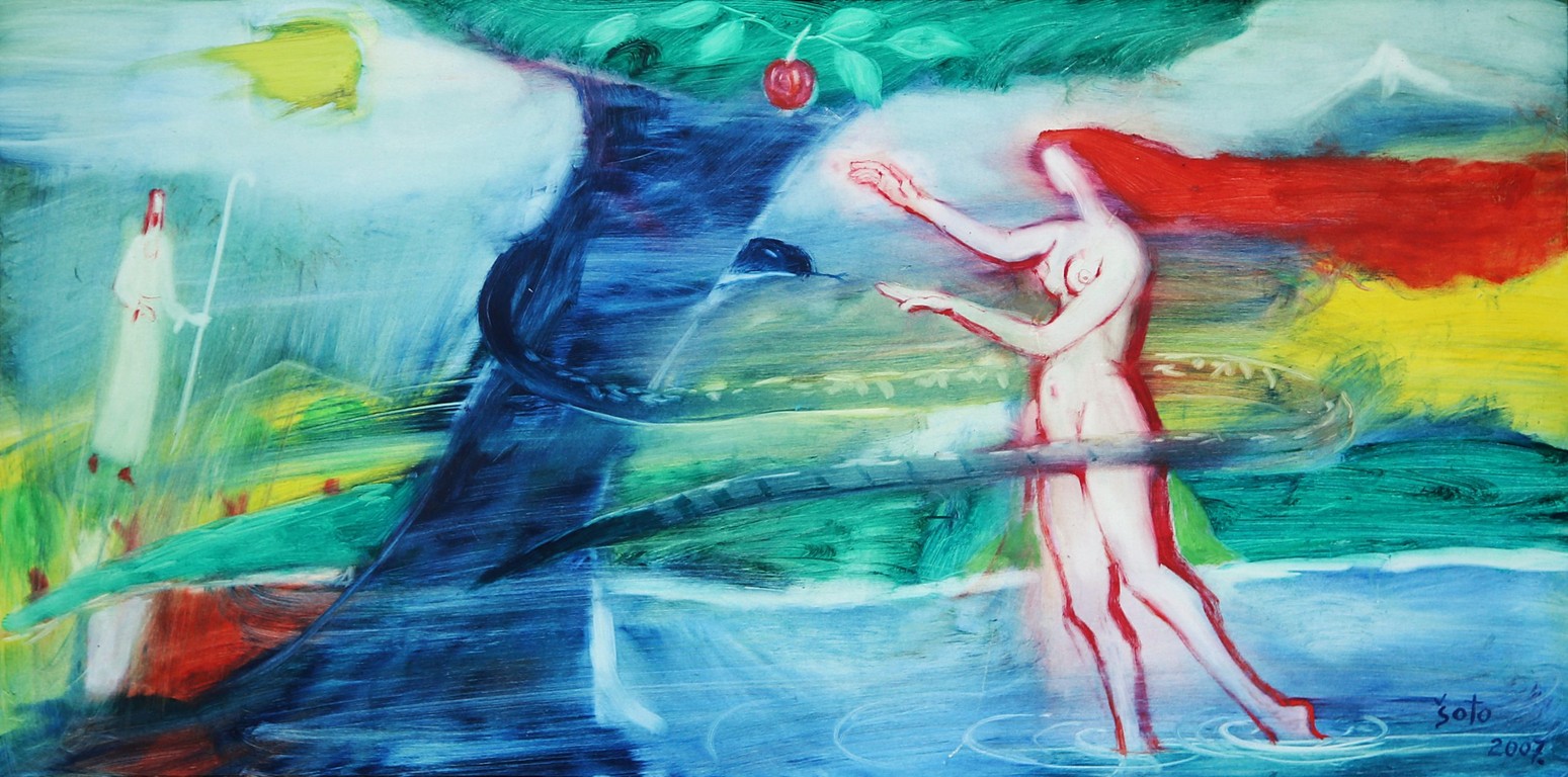 Temptation - Oil on hardboard