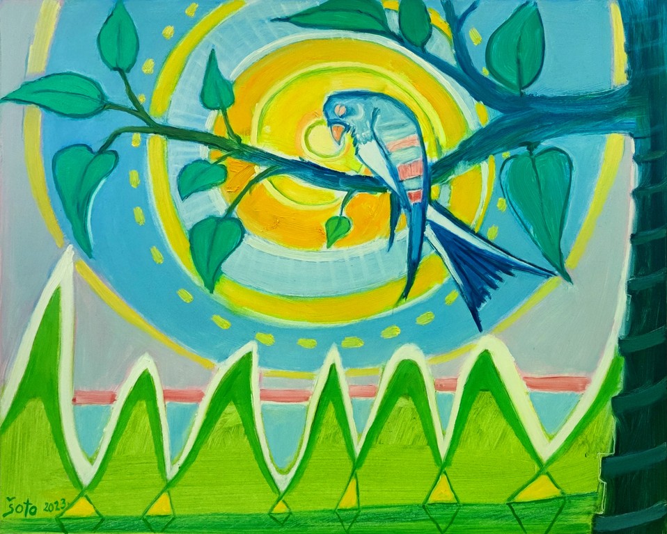 Tired Bird - Oil on hardboard