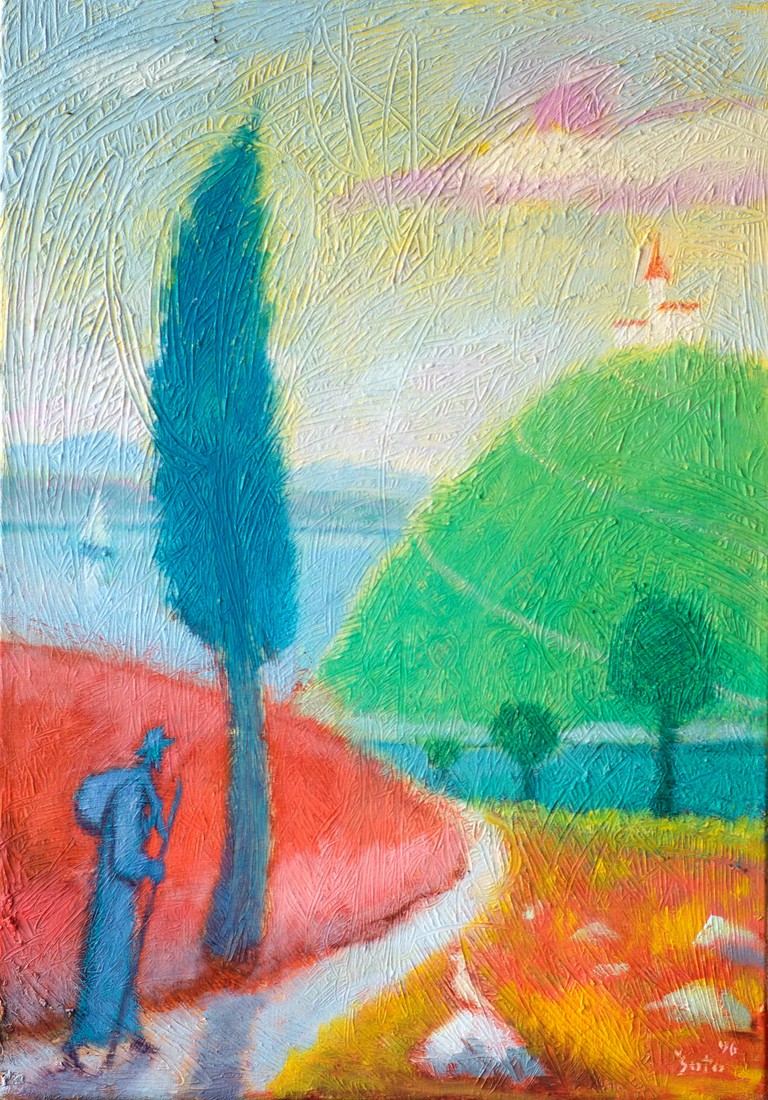 Traveler - Oil on canvas