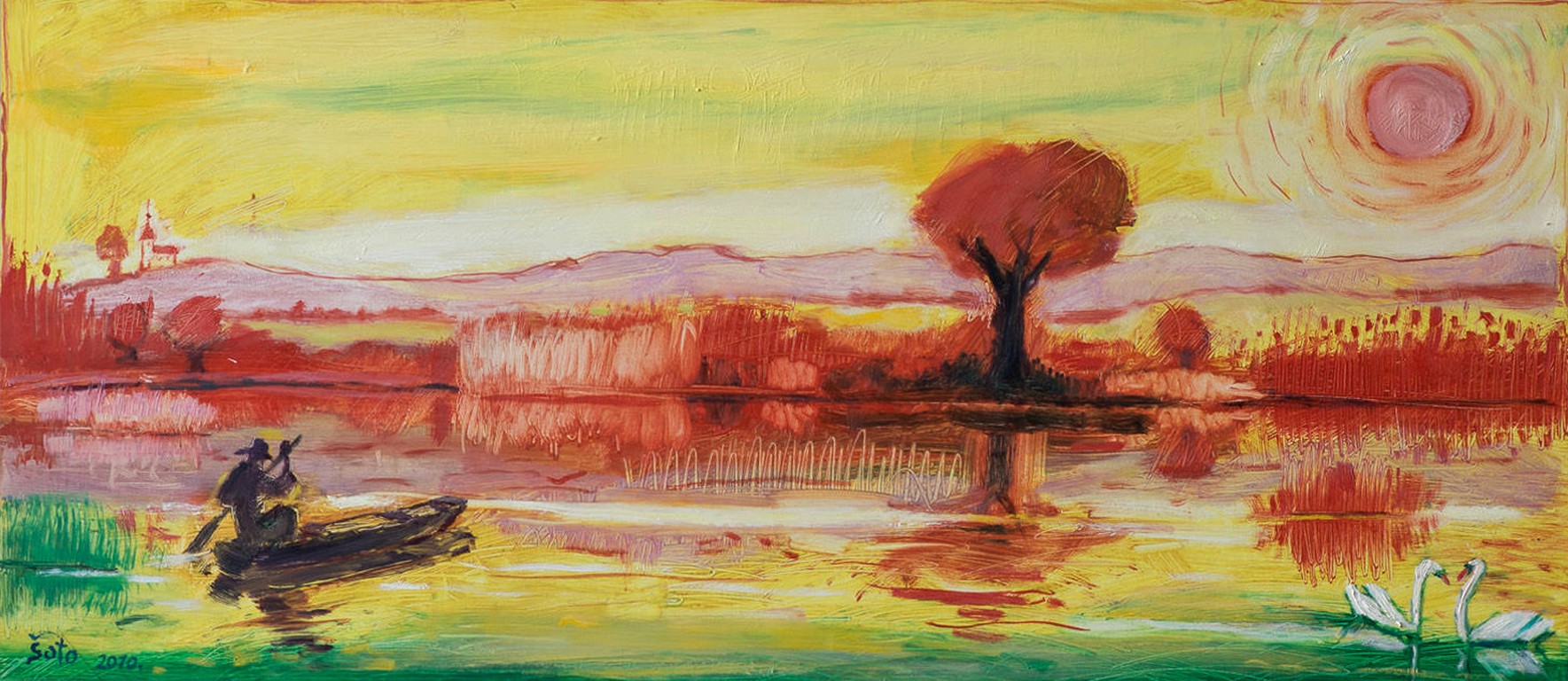 Yellow Autumn - Oil on hardboard